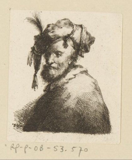 Man with a cap with a hanging point