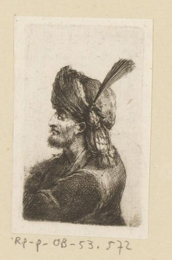 Man with a turban with a plume