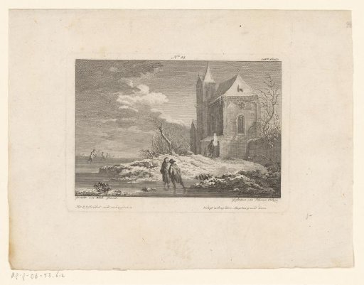 Ice skating at a chapel