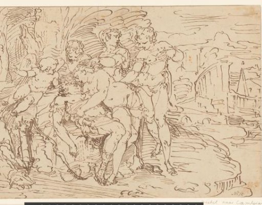 Venus kisses the dead Adonis
