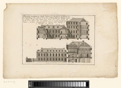 Side view and section of a residence