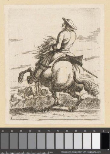 Rider on a rearing horse