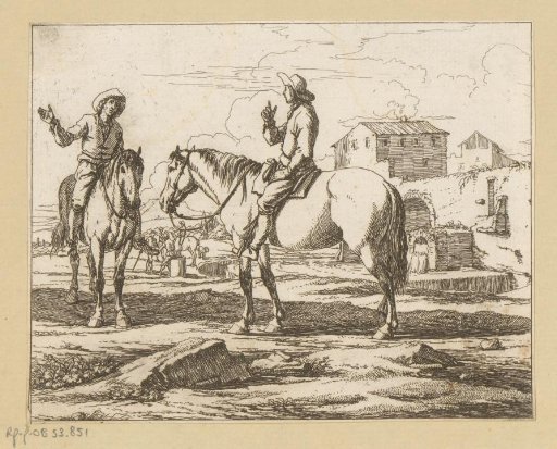 Two riders in conversation