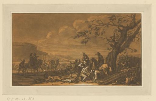 Attending to the wounded after the battle