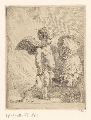 Cupid's Urine is caught by an old man