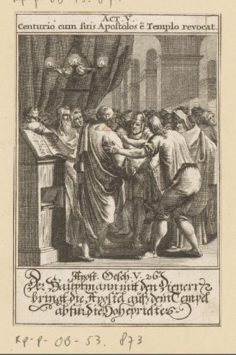 Captain takes the apostles out of the temple