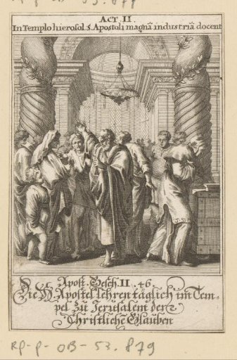 Apostles teach the Christian faith in the temple