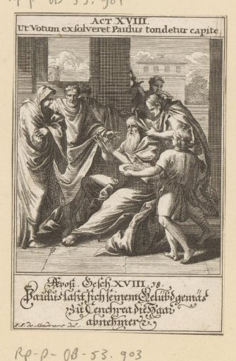 Apostle Paul Has His Hair Cut Off