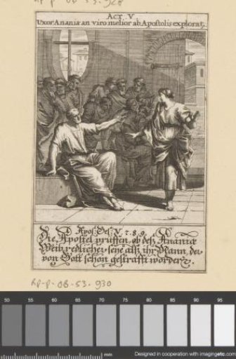 Sapphira is tested by the apostles