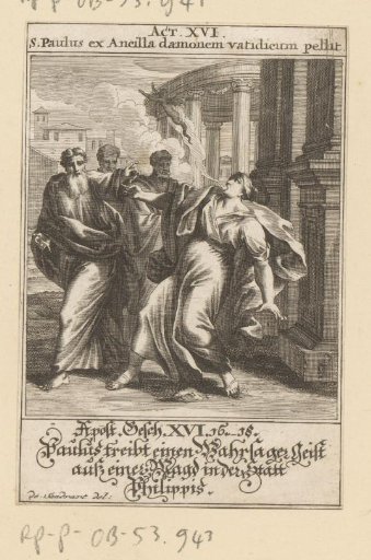 Apostle Paul casts out a spirit from a servant girl