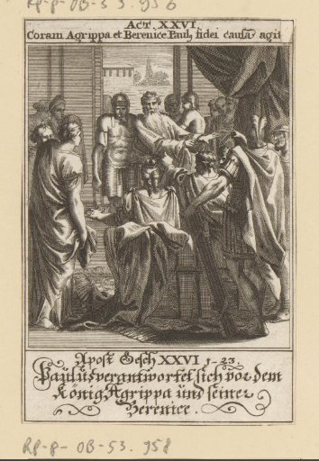 The Apostle Paul defends himself before King Herod Agrippa II and Julia Berenice