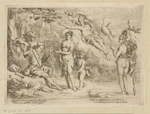 Venus with Cupid, Paris and Mercury, Juno and Minerva