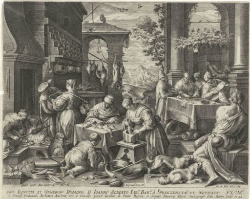 Kitchen with the Rich Man and the Poor Lazarus