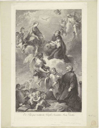 Mary with Child, Angels and Three Saints