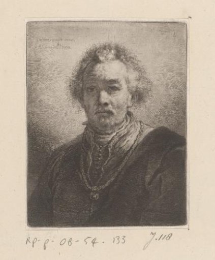 Portrait of an unknown man with a chain