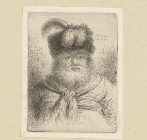 Old man with fur cap