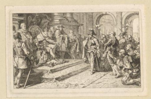 Frederick the Fair as prisoner before Emperor Louis the Bavarian