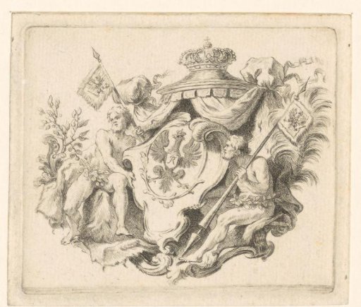 Vignette with the coat of arms of Prussia