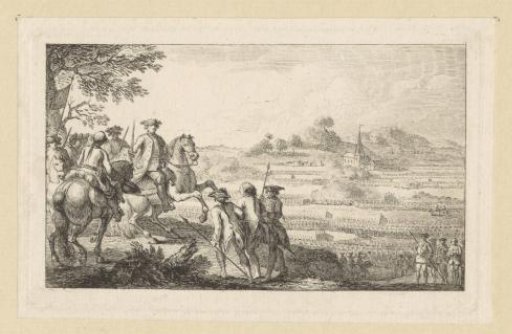 A spy is dragged away by two soldiers, with the battle in the background