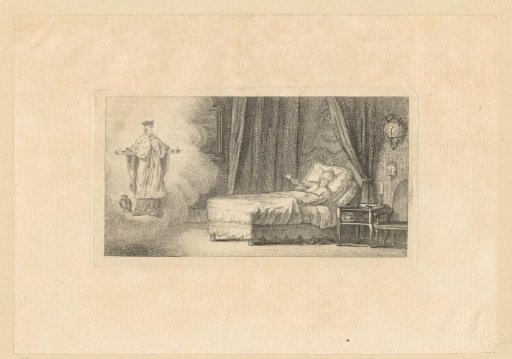 Saint John of Nepomuk appears to a sleeping man