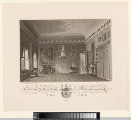 Study of King Friedrich Wilhelm III in the palace in Berlin