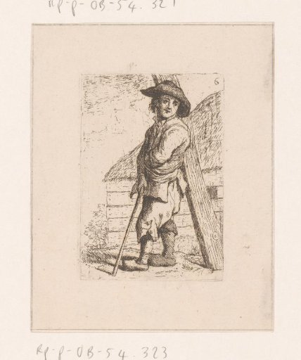Street-sweeping peasant woman