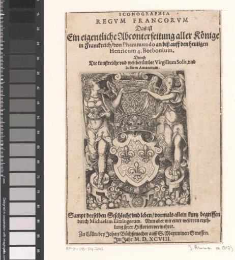Coat of arms flanked by two angels with a laurel wreath