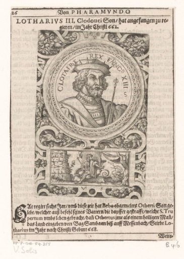 Portrait of Chlotharius III, King of Neustria and Burgundy
