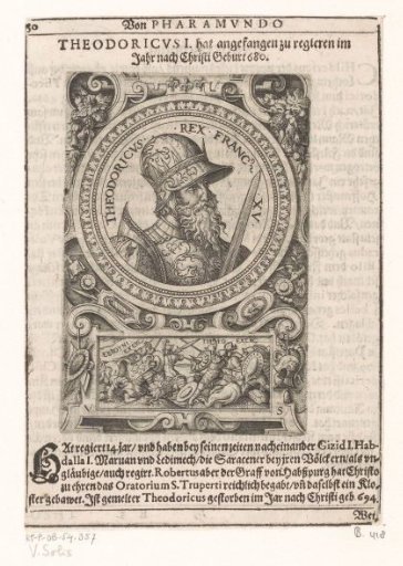 Portrait of Theuderic III, King of Neustria and Austrasia