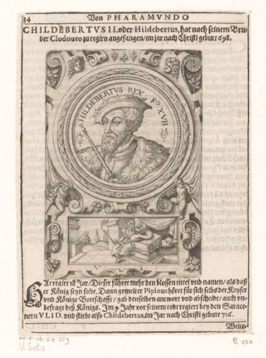 Portrait of Childebert III, King of Austrasia, Burgundy and Neustria