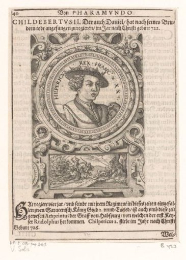 Portrait of Chilperic II, King of the Franks