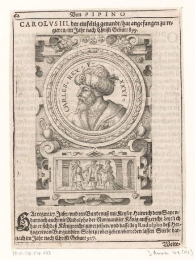 Portrait of Charles the Simple, King of France