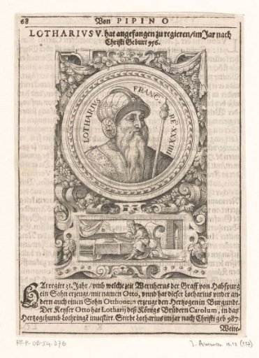 Portrait of Lothair, King of France