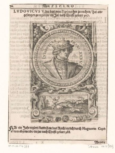 Portrait of Louis V, King of West Francia