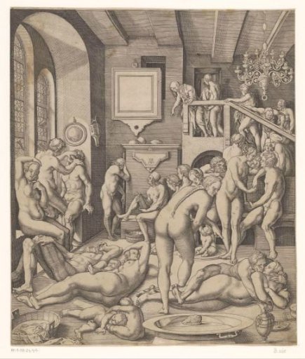 Bathhouse with men and women