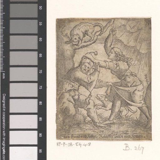 Fool beaten by a woman