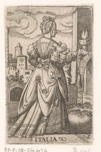 Wise maiden as personification of Italy