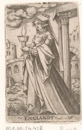 Wise maiden as personification of England