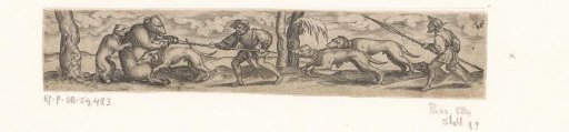 Bear Hunt with two hunters and four dogs