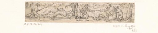 Bear Hunt with two hunters and four dogs