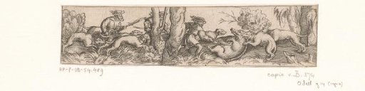 Wild Boar Hunt with Three Hunters