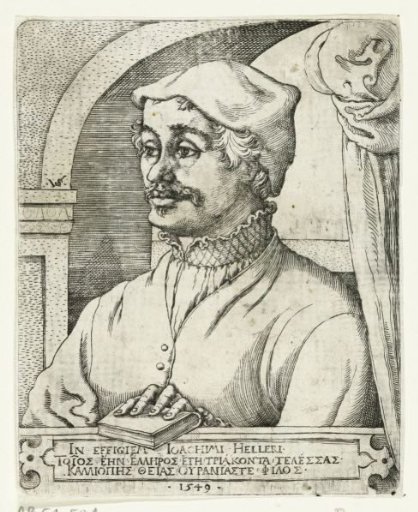 Portrait of Joachim Heller with a book
