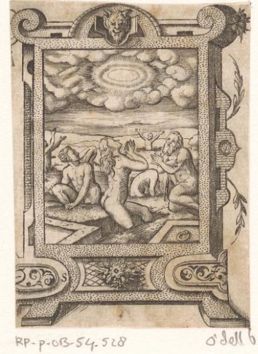 The Resurrection of the Dead in a scrollwork frame