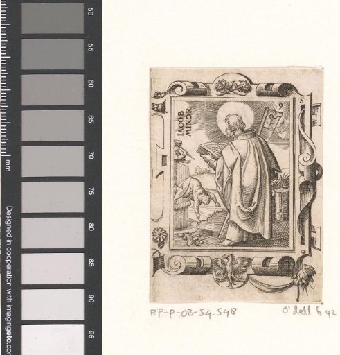 Saint James the Less in a scrollwork frame