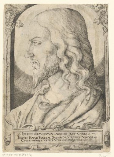 Bust of Christ and Profile to the Left