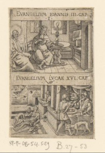 Christ in Conversation with Nicodemus and the Rich Man and the Poor Lazarus