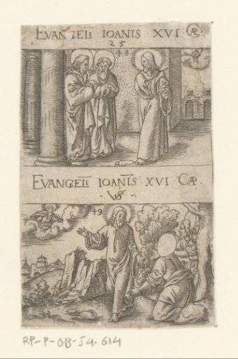 Christ in conversation with his disciples