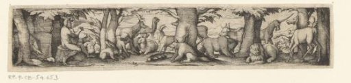 Orpheus enchanting the animals with his music