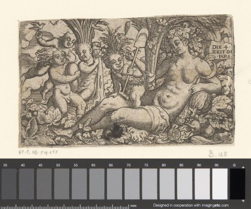 Personification of the Earth with four putti as the four elements