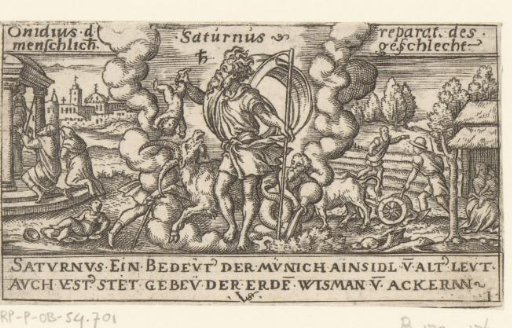 Saturn with Capricorn and Aquarius (signs of the zodiac)